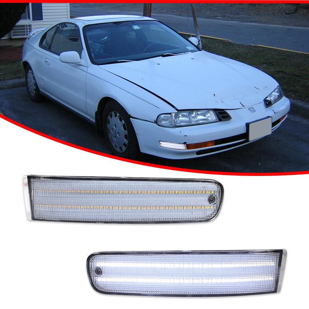 Clear White LED Front Bumper Turn Signal Light for Honda Prelude (1992–1996)