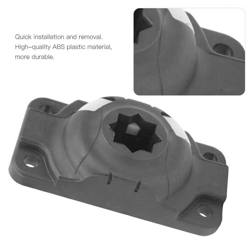 Rod Holder for Boat Canoe (Inflatable) - Black ABS with Screws