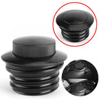 Set of 2 Black Pop-Up Fuel Gas Cap Covers for Sportster XL (1982–2010)