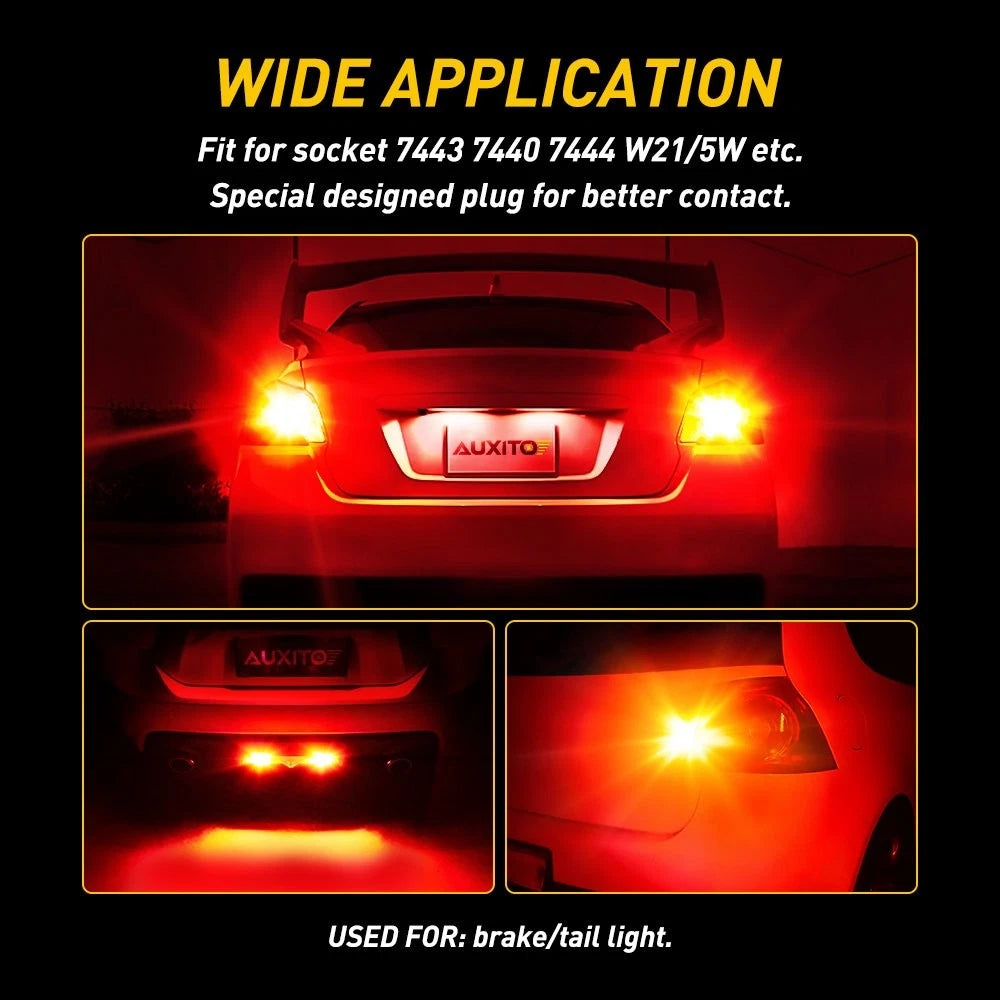 2X LED Brake Stop Lights for Toyota Corolla (2009–2019) Pure Red SMD