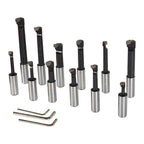 Set of 12 Carbide Boring Bars for Precision Boring Head (R8 Shank)