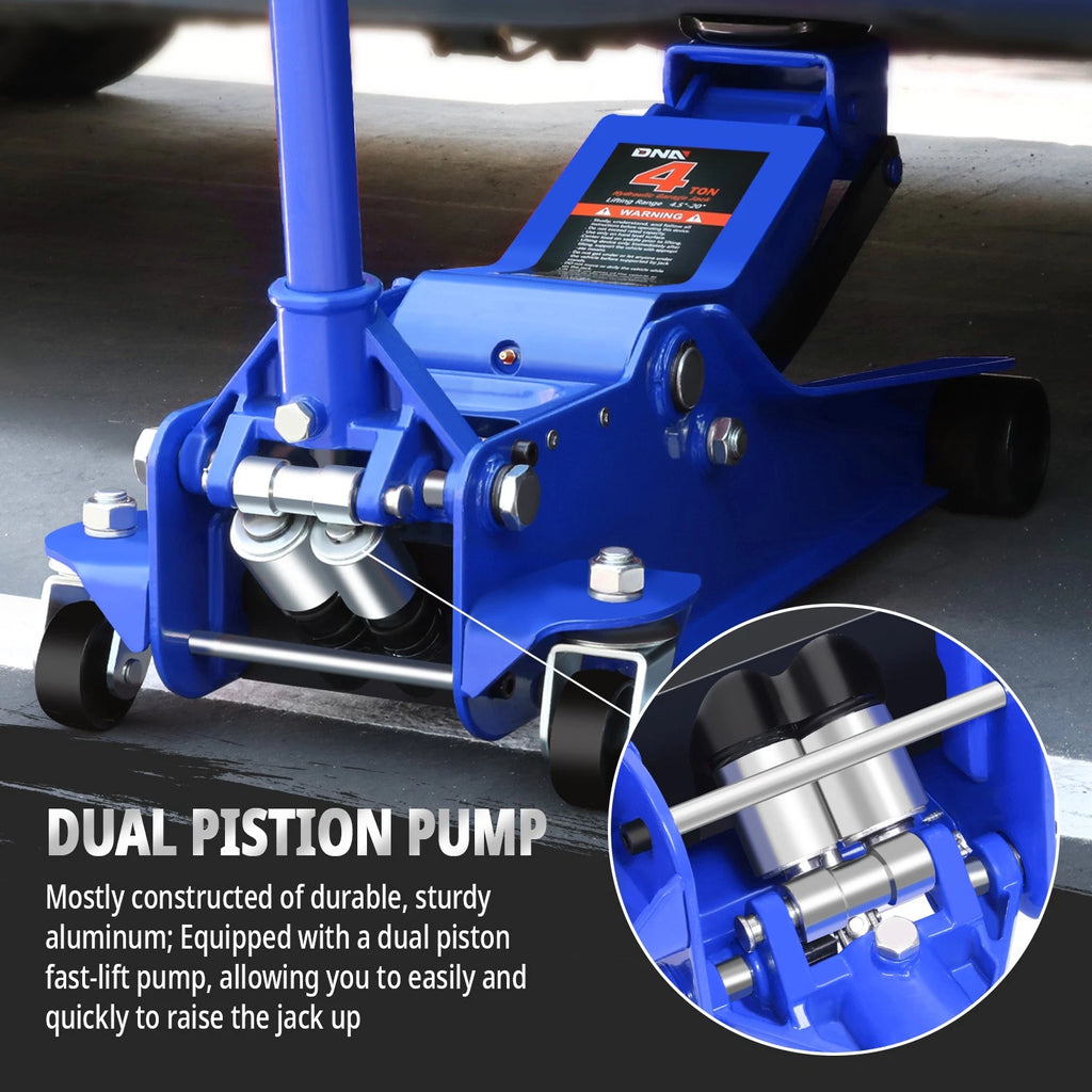 4 Ton Hydraulic Floor Trolley Jack for Car Van (8000 lb, 4.5-20")