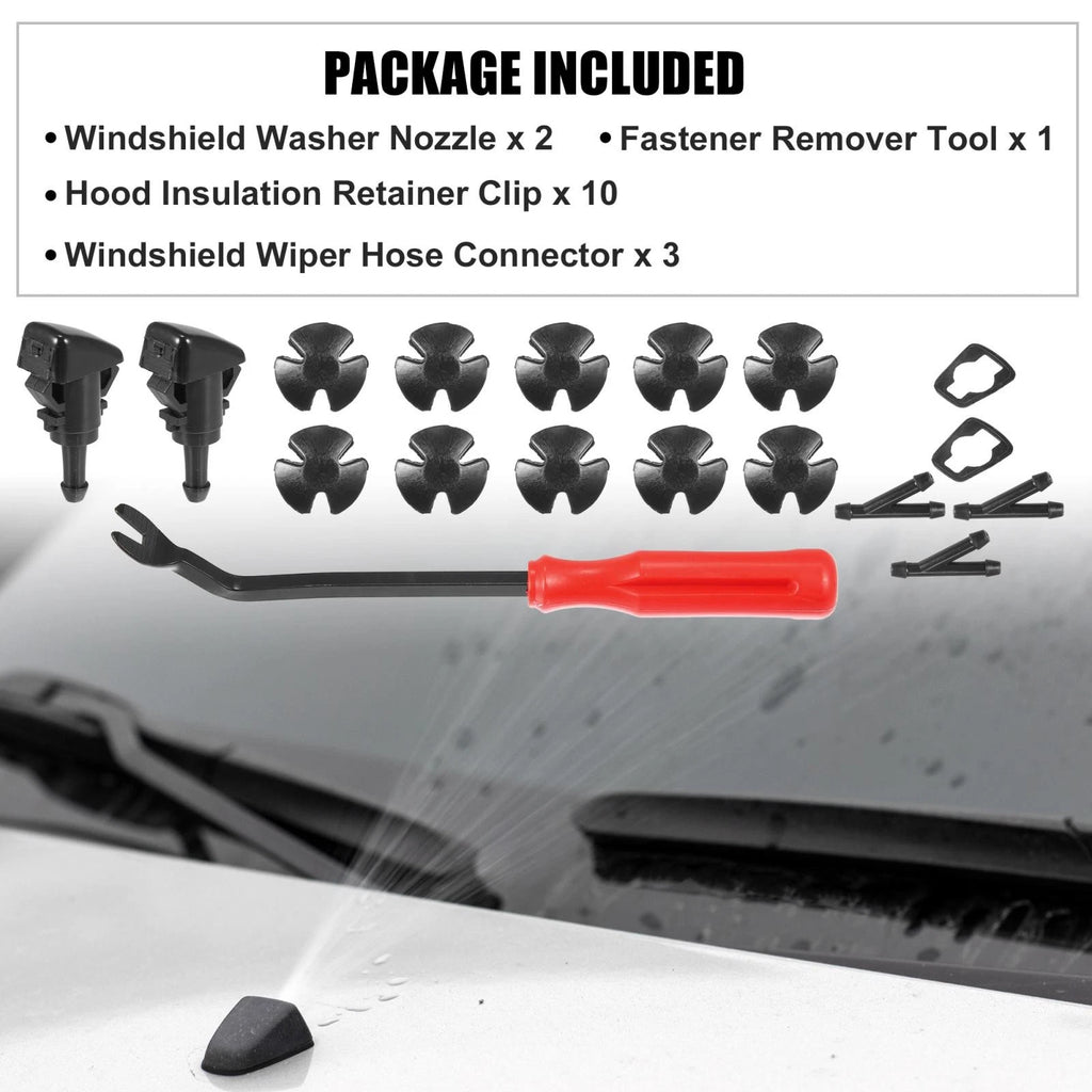 18pcs Front Windshield Washer Nozzle Kit 4805742AC for Dodge Charger (2006–2010)