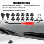 18pcs Front Windshield Washer Nozzle Kit 4805742AC for Dodge Charger (2006–2010)