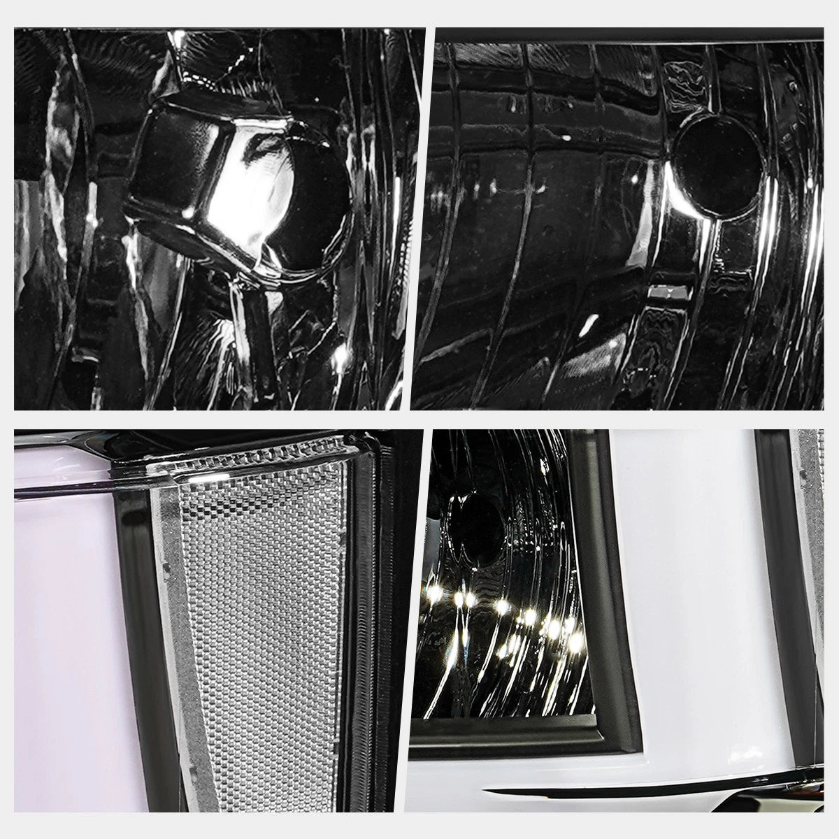 U-Shape LED DRL Sequential Turn Headlights for Silverado 1500 (2014–2015)