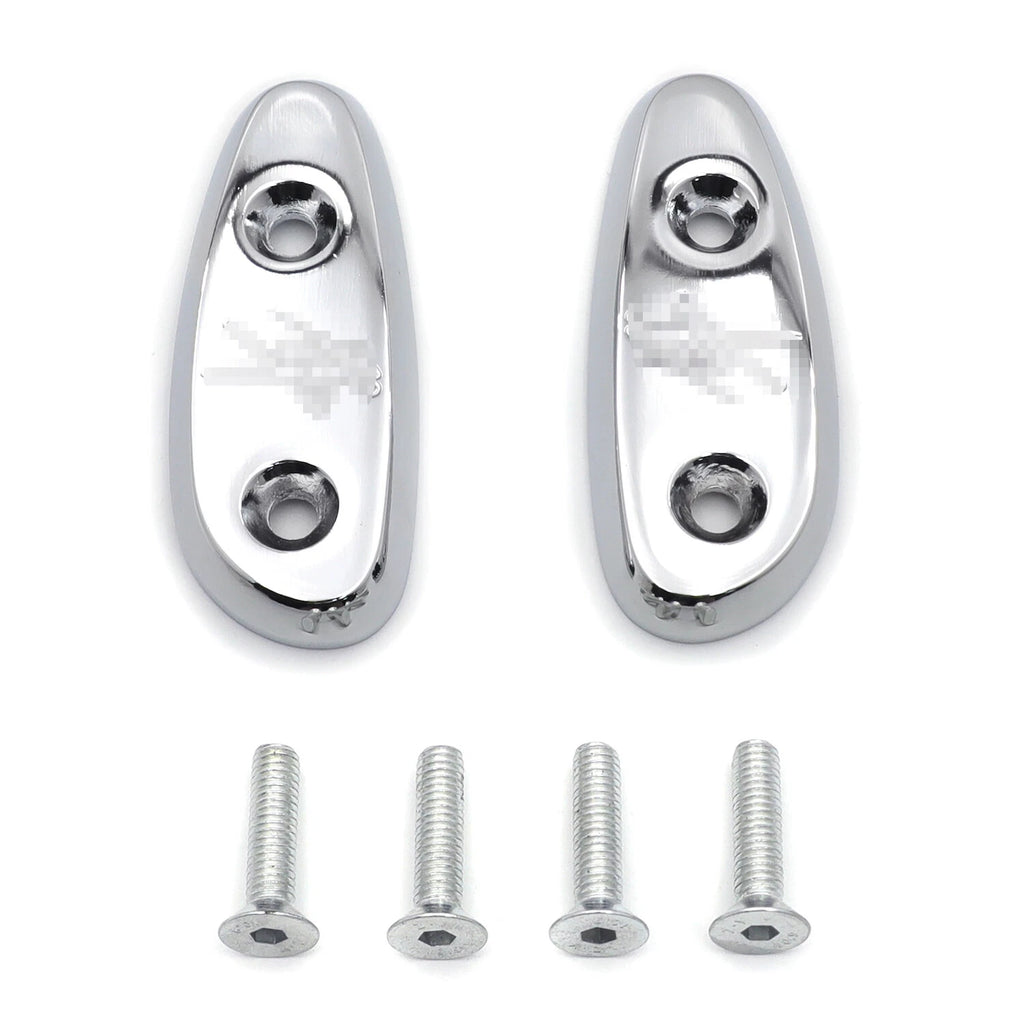 Mirror Block Off Base Plates for Suzuki GSX-R 600 750 1000 (2001–2004) Chrome