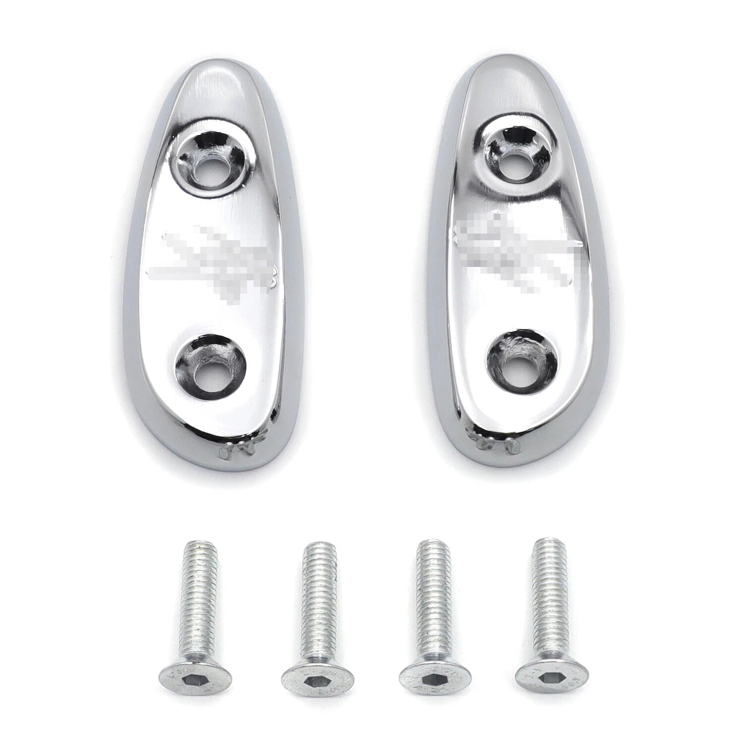 Mirror Block Off Base Plates for Suzuki GSX-R 600 750 1000 (2001–2004) Chrome