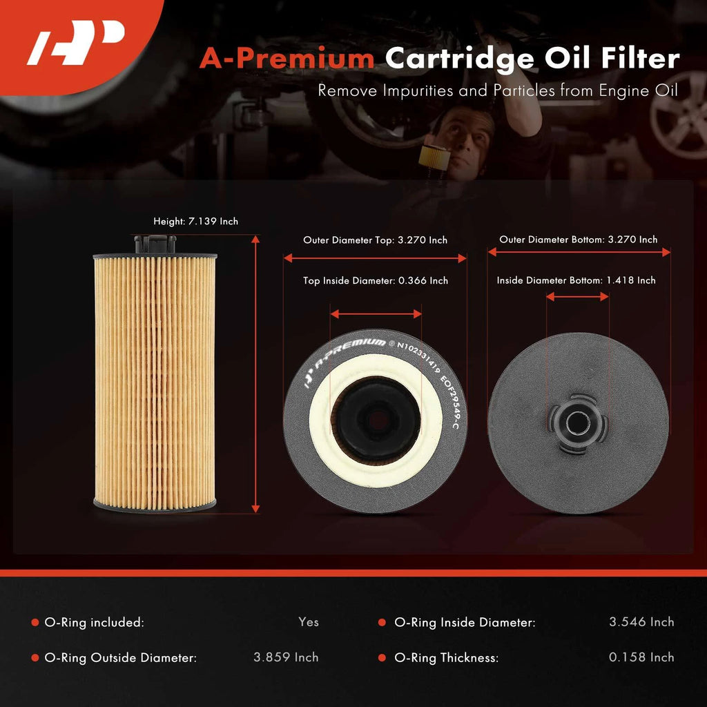 2X Engine Oil Filter for Ford F-250 F-350 F-450 Super Duty (2003–2010)