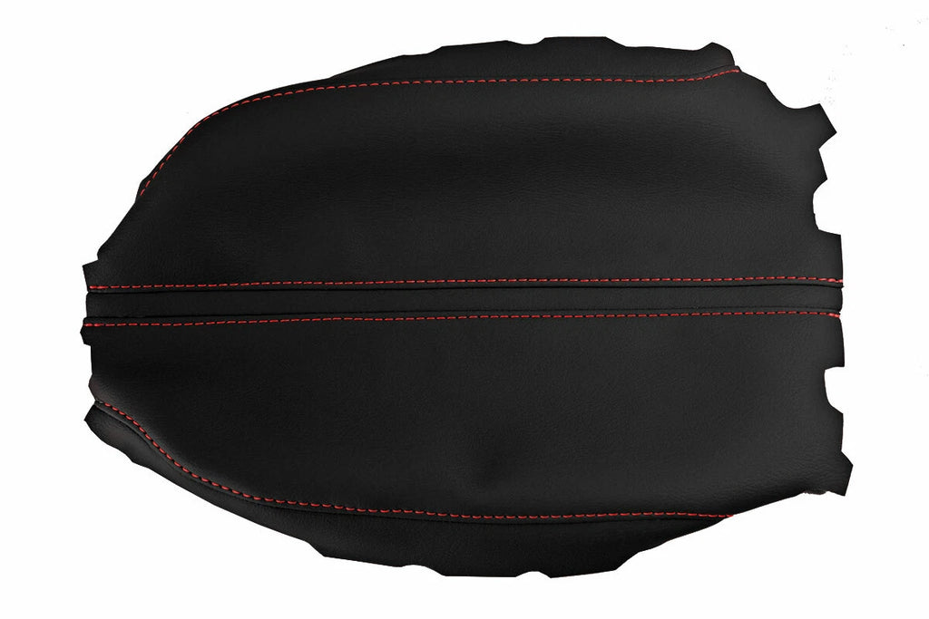 Leather Console Lid Armrest Cover for Acura TLX (2015–2020) Red Stitch