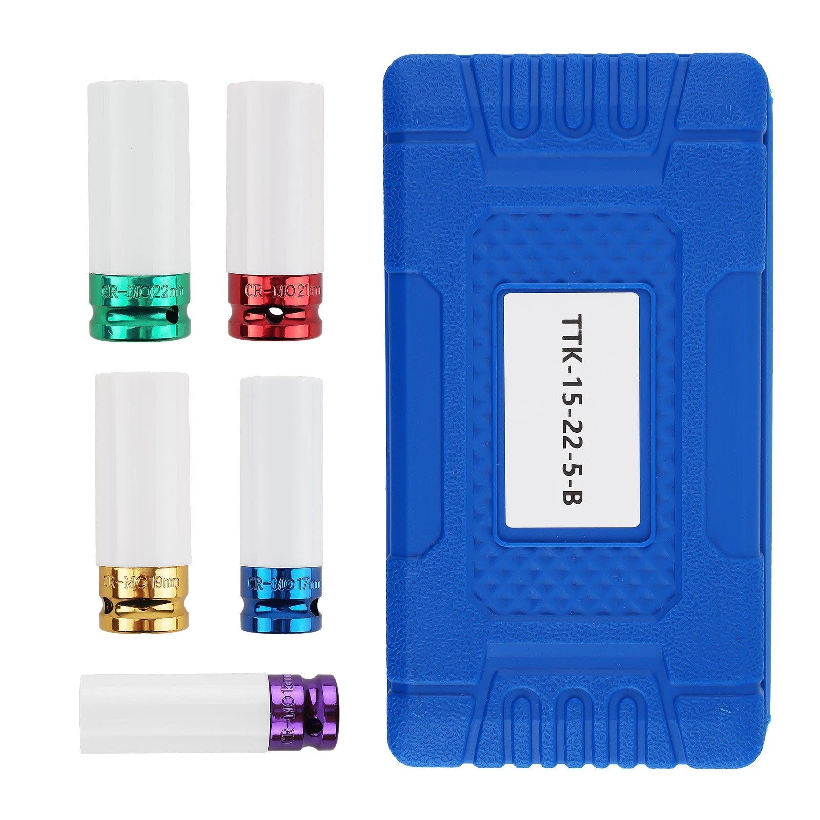 Impact Socket Lug Nut Thin Wall Wheel Protector 1/2" Drive 15mm Tool Kit for