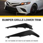 Bumper Lower Grille Trim Moldings Gloss Black for Toyota Camry (2020–2022)