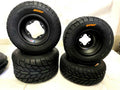 Set of 2 DWT A5 Black Rims Wheels for Yamaha YFZ450 Raptor Banshee 350