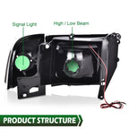 Set of 2 LED Headlights for Dodge Ram 1500 2500 3500 (1994–2002)