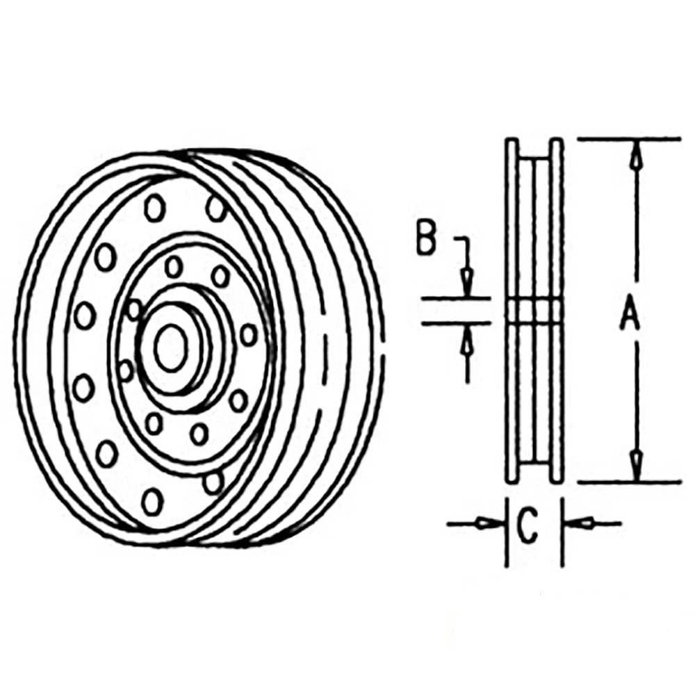 Flanged Belt Idler Pulley for 105 (Fits 6601, 6602, AP24354, AP24354-A, COR30-0003, TP-AP2)