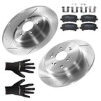 Rear Brake Rotors and Pads Kit for Honda Odyssey (2011–2017), Pilot (2009–2014) 3146