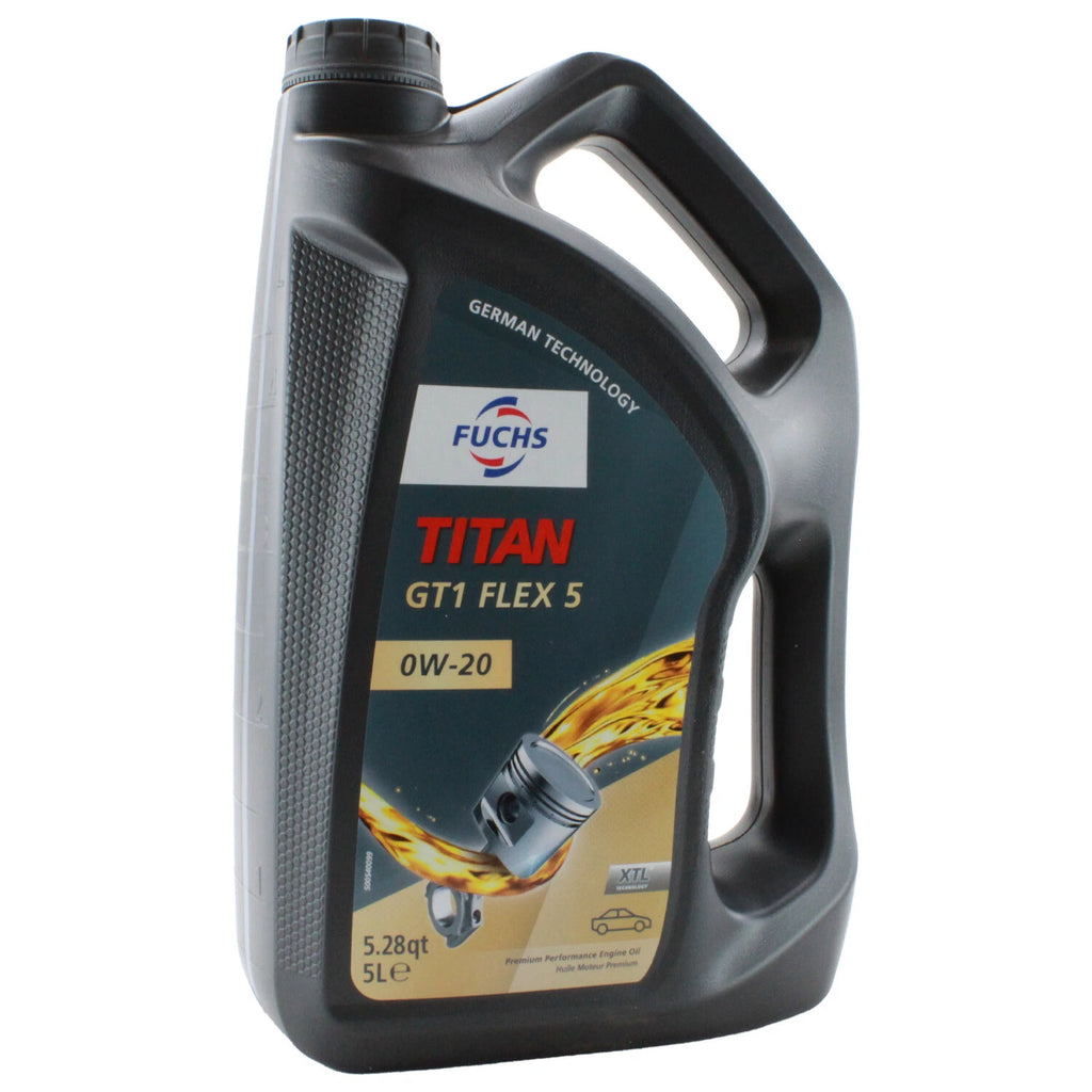 3X 5L Fuchs TITAN GT1 FLEX 5 SAE 0W-20 Engine Oil for Acura Honda