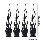 Set of 4 Flame Stickers for Car Decoration