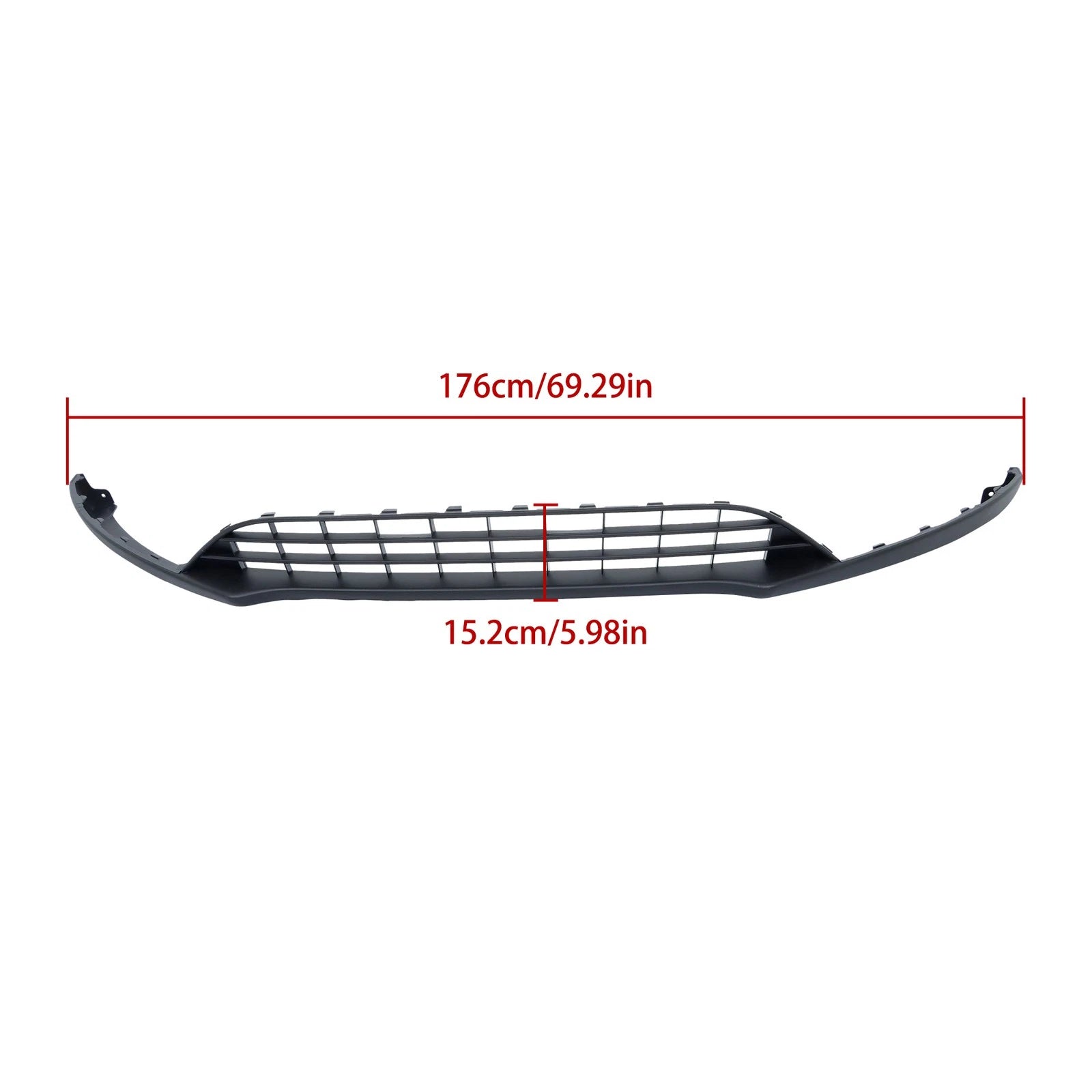 Front Upper Grille Replacement for Ford Focus (2015-2018) Black Plastic