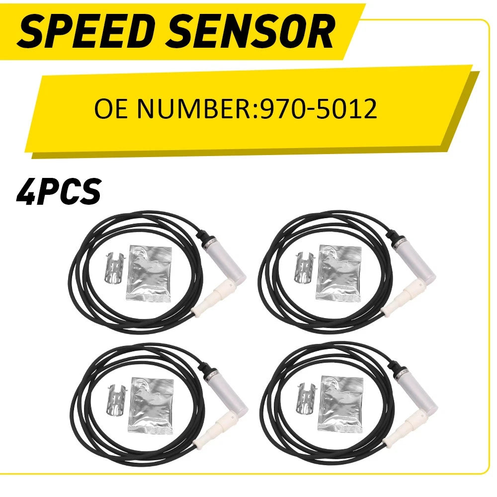 4X ABS Wheel Speed Sensor 970-5012 for Freightliner Mack Volvo Peterbilt (EXV)