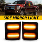 Smoke Side Mirror Amber LED Signal Light for Ford Super Duty F250 F350 (2008–2016)