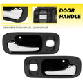 2X Front Inside Door Handles Set Black Chrome for Honda CR-V (1997–2001)