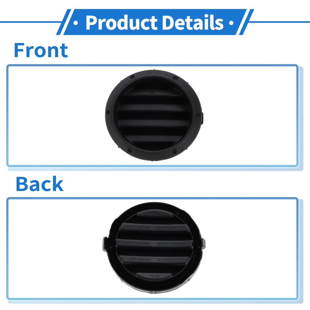 Front Bumper Fog Light Cover 8148248020 for Toyota Highlander (1 Pair)