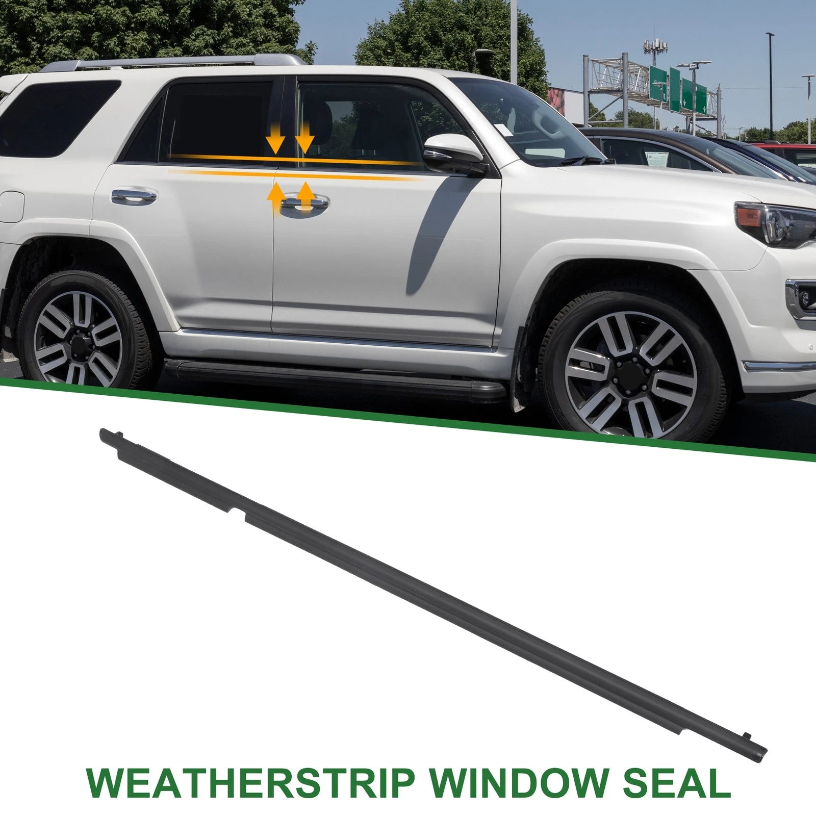 1pc Rear Left Weatherstrip Window Seal No.7572235011 for Toyota 4Runner (2010–2022)
