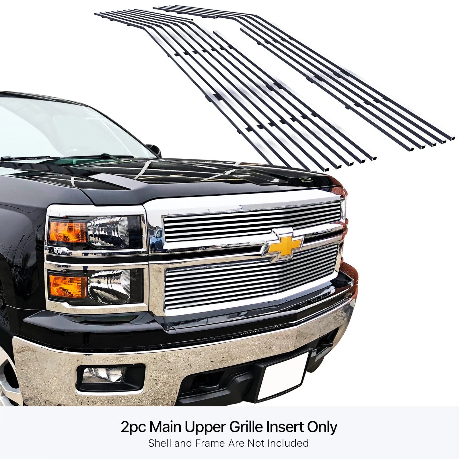 Stainless Steel Billet Grille Insert for Chevy Silverado 1500 (2014-2015)