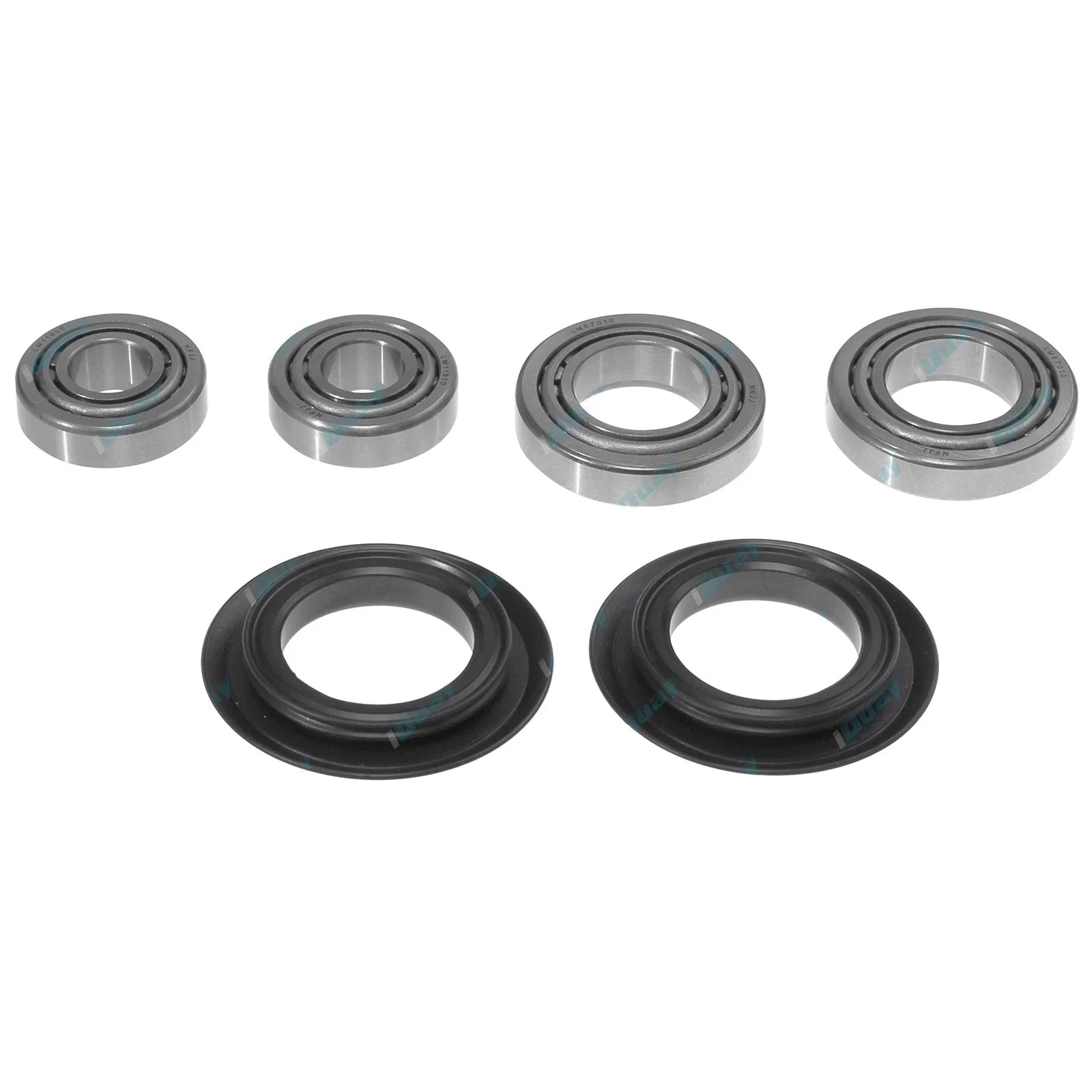 2 x Front Inner + Outer Wheel Bearing + Cone + Seal Kit Set