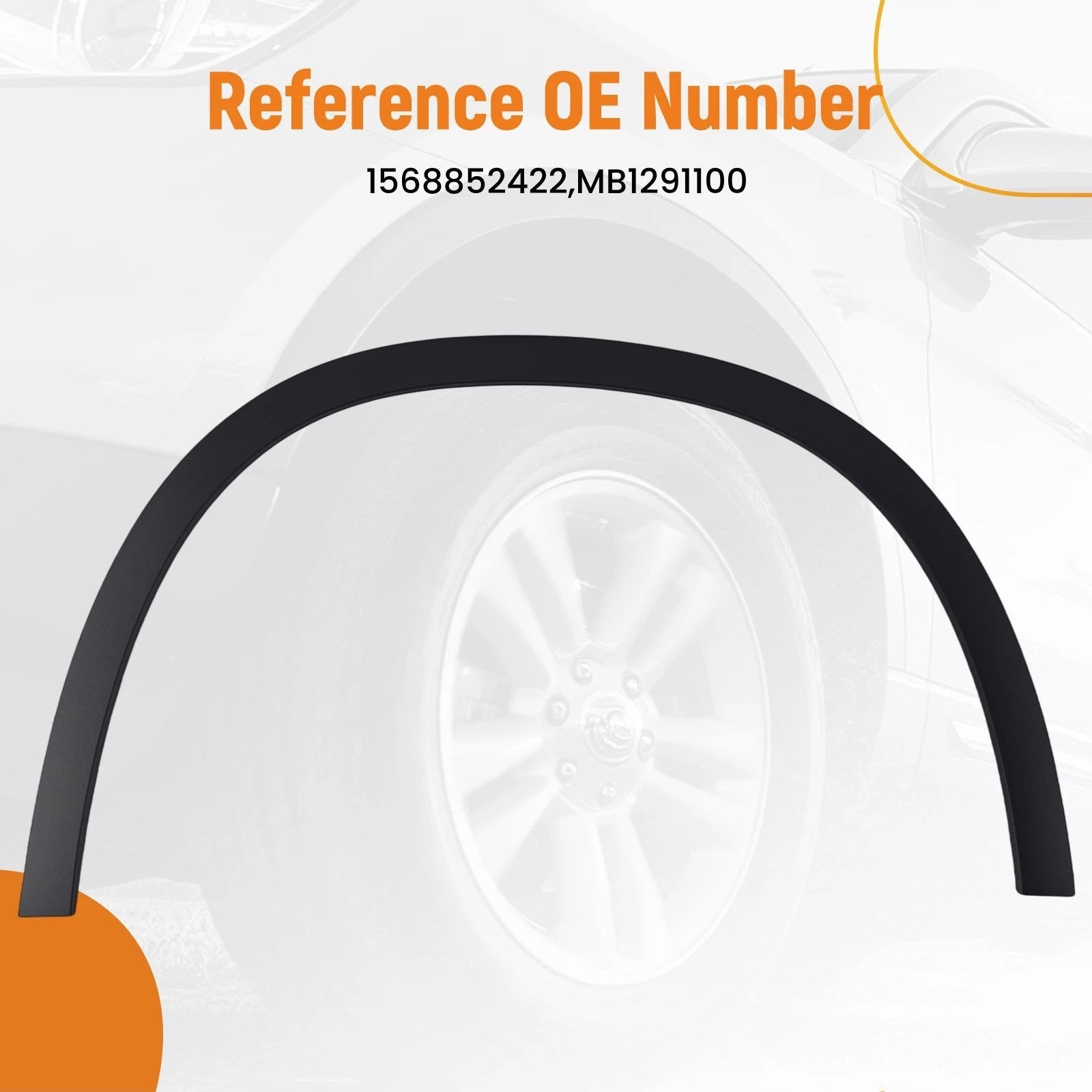 Fender Arch Trim Right Front for Mercedes GLA250 GLA45 AMG (2015–2020) Black
