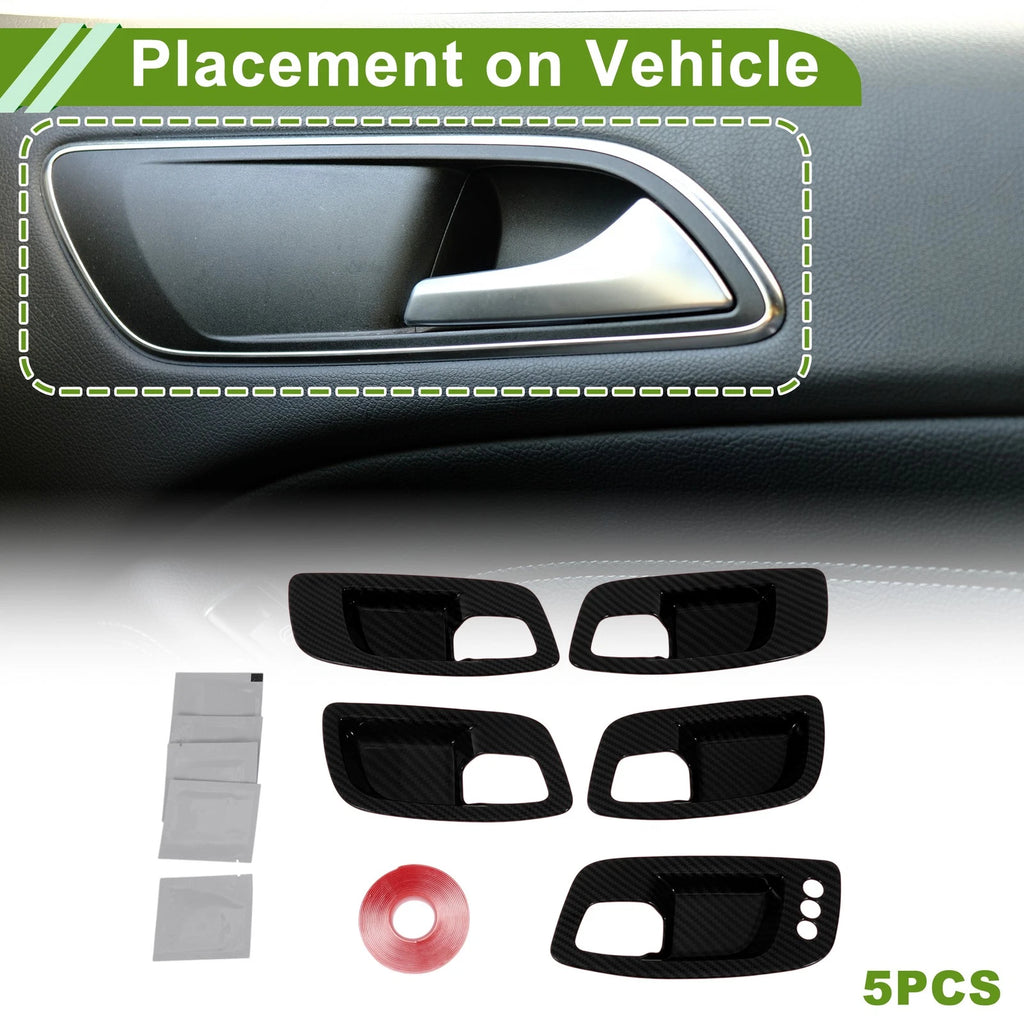 Set of 5 Interior Door Handle Bowl Cover Trim for Dodge Charger (2011–2021)