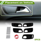 Set of 5 Interior Door Handle Bowl Cover Trim for Dodge Charger (2011–2021)