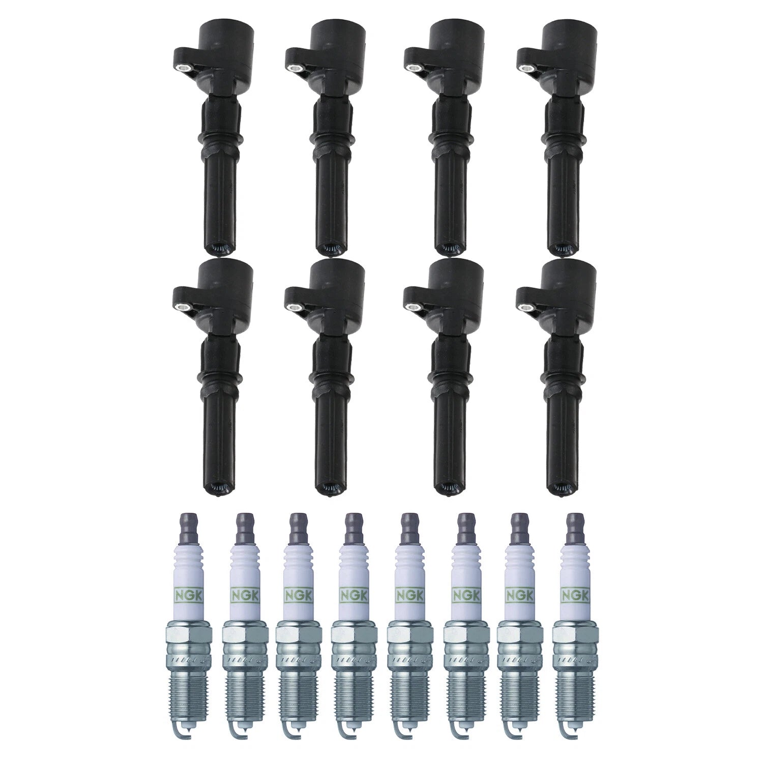 Set of 8 Ignition Coils & NGK G-Power Spark Plugs for DeVille Camaro Yukon
