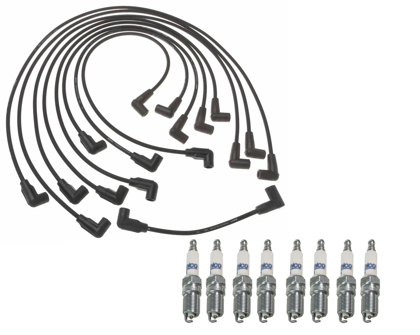 Pro Ignition Wire Set & 8 ACDelco Spark Plugs for Chevy 5.7 V8 (1996–2002)