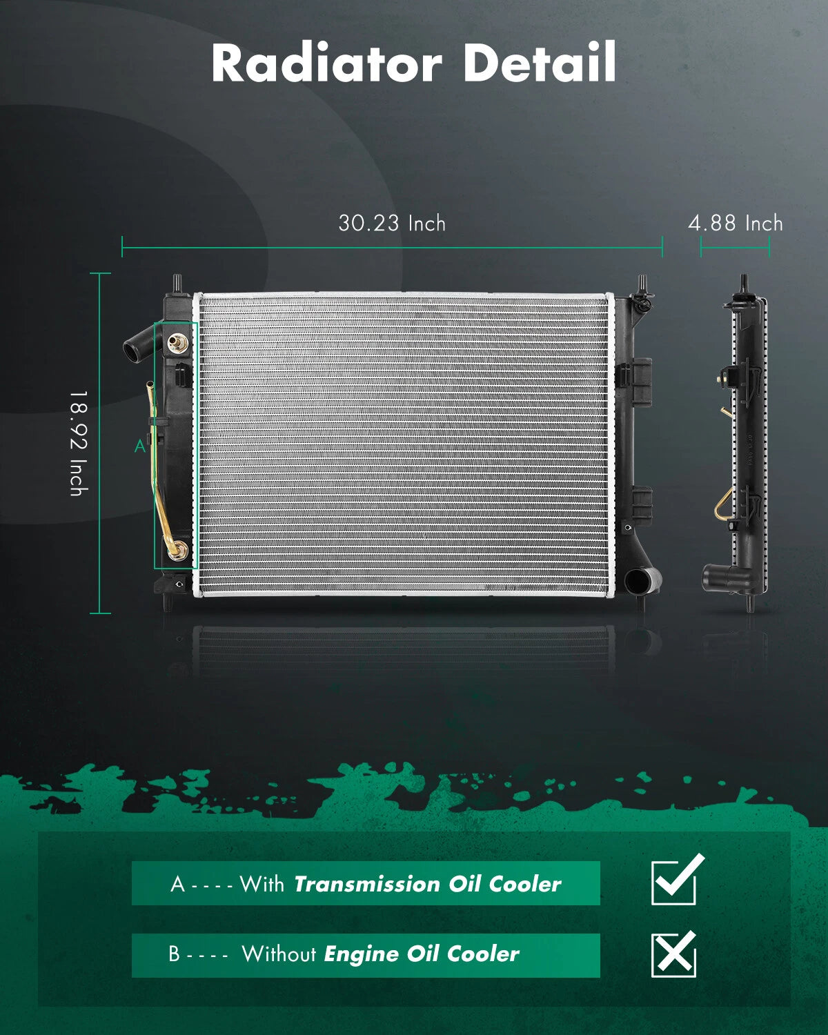 Aluminum Radiator for Hyundai Elantra (2011–2013) & Kia Soul (2012–2013)