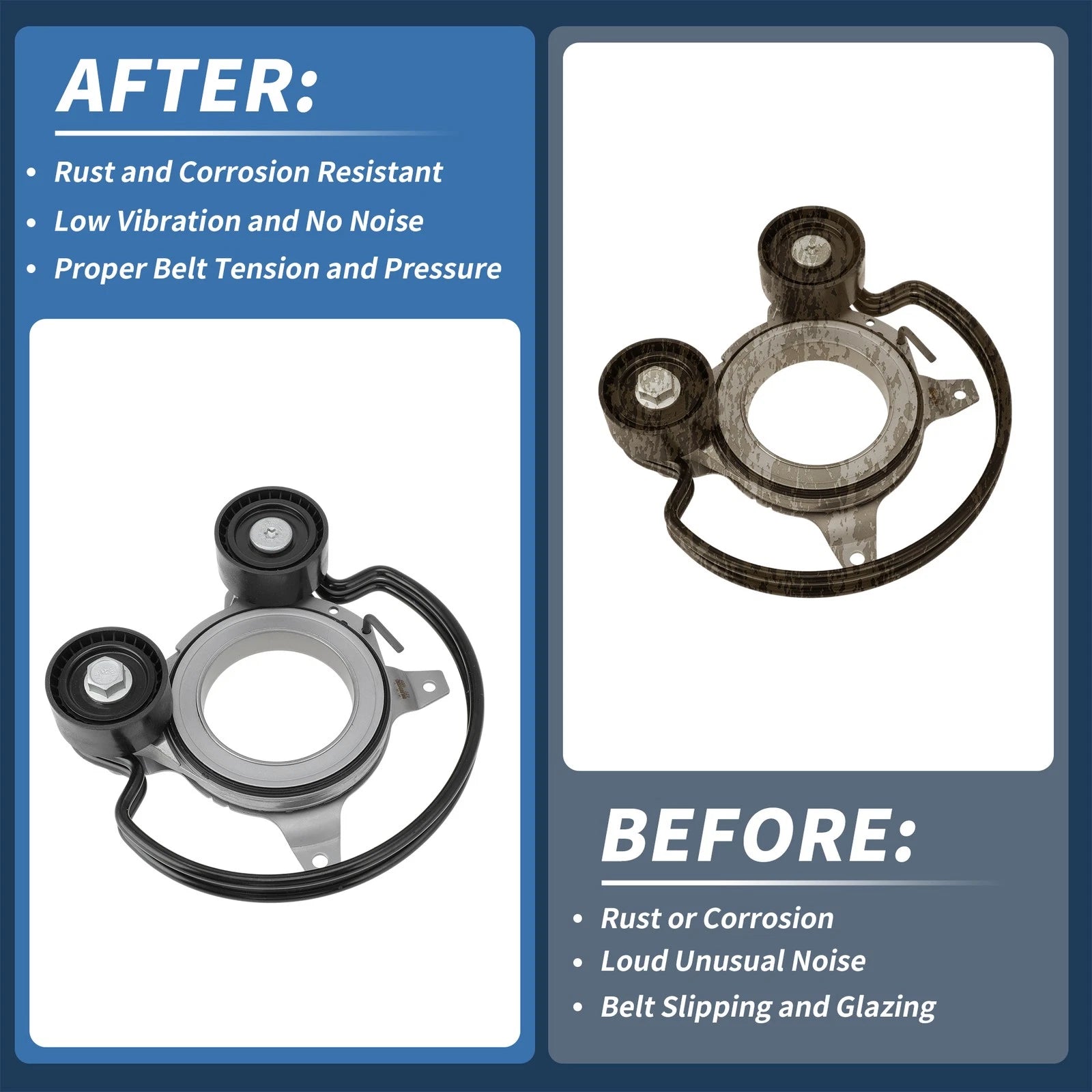 Belt Tensioner for Audi A4 (2015–2024) No. 06L903133Q Metal Plastic