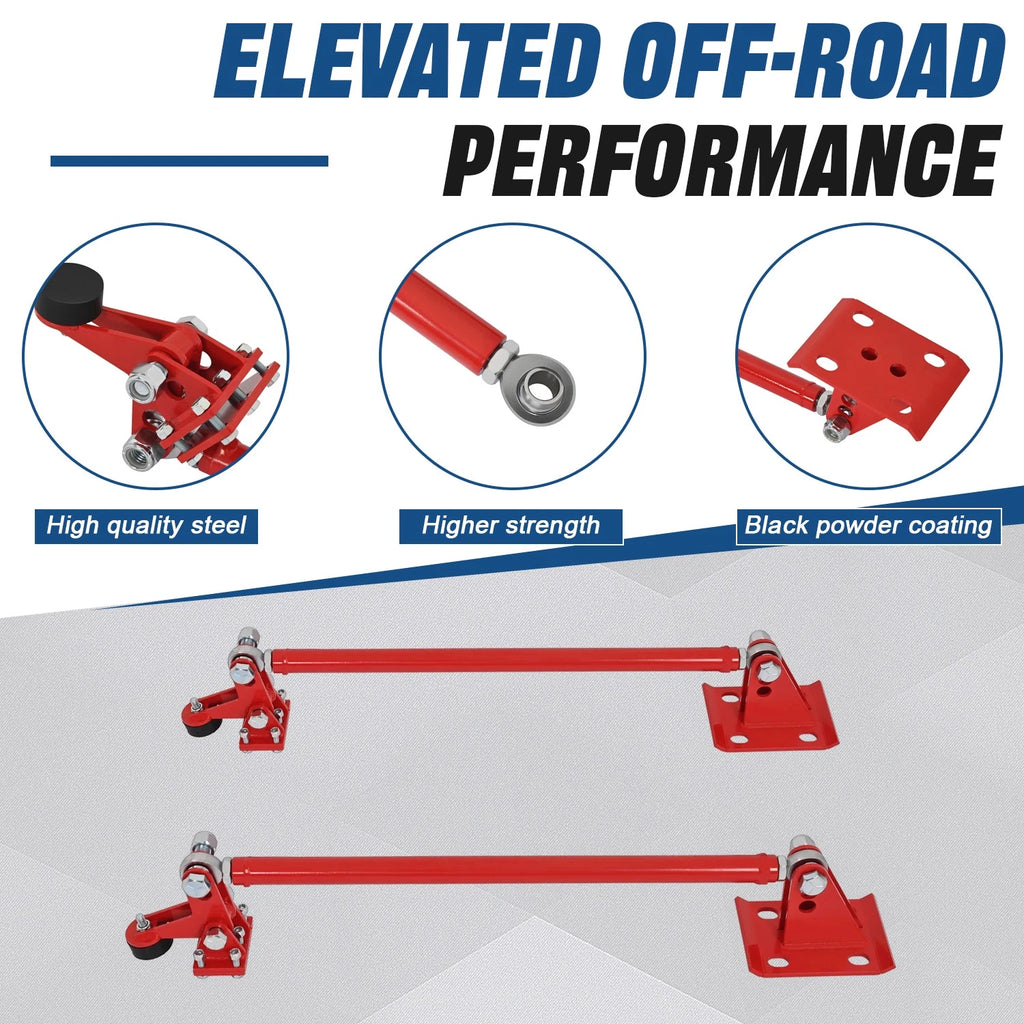 Traction Tie Bars for Chevrolet Silverado GMC Sierra (1999–2018) Red 2WD 4WD