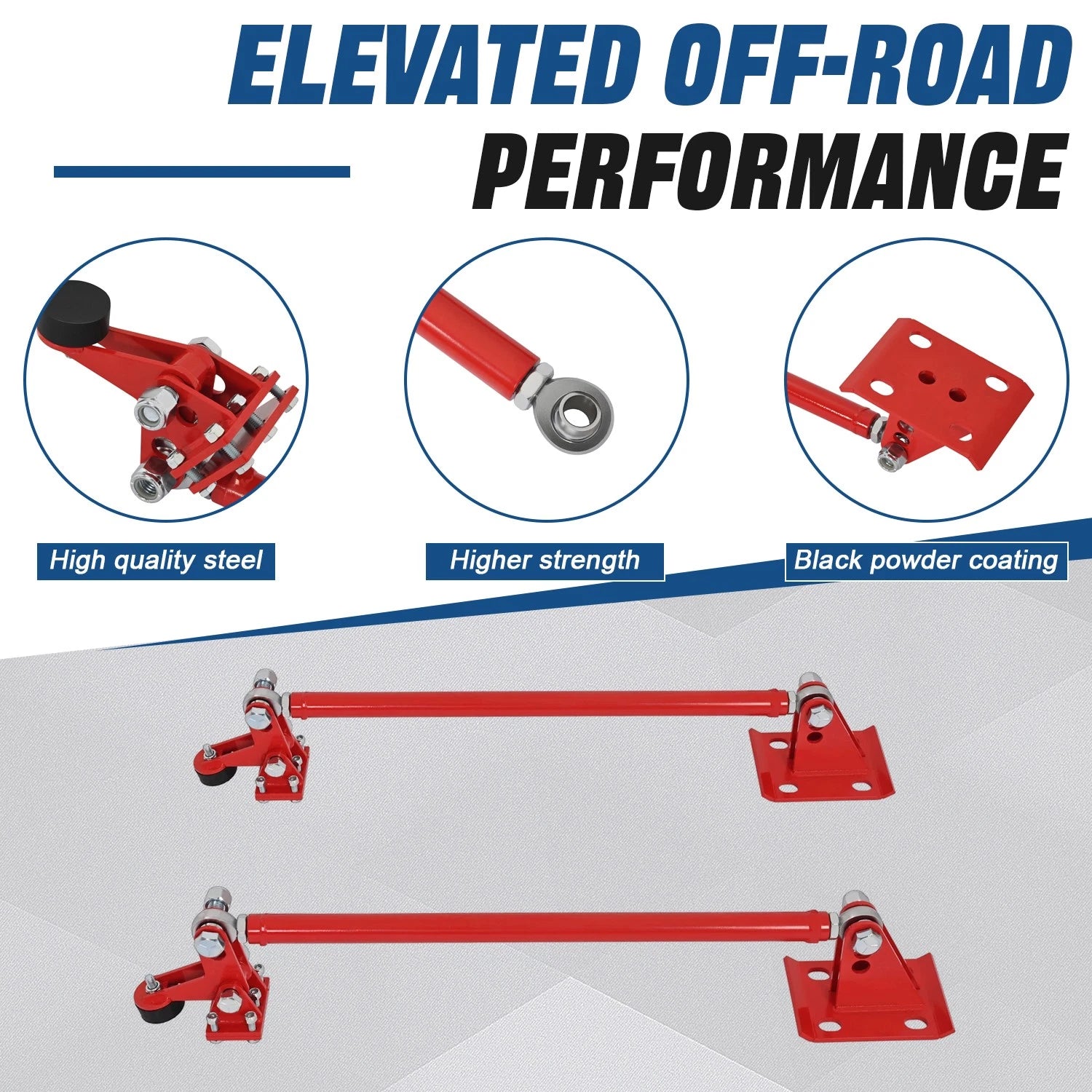 Traction Tie Bars for Chevrolet Silverado GMC Sierra (1999–2018) Red 2WD 4WD