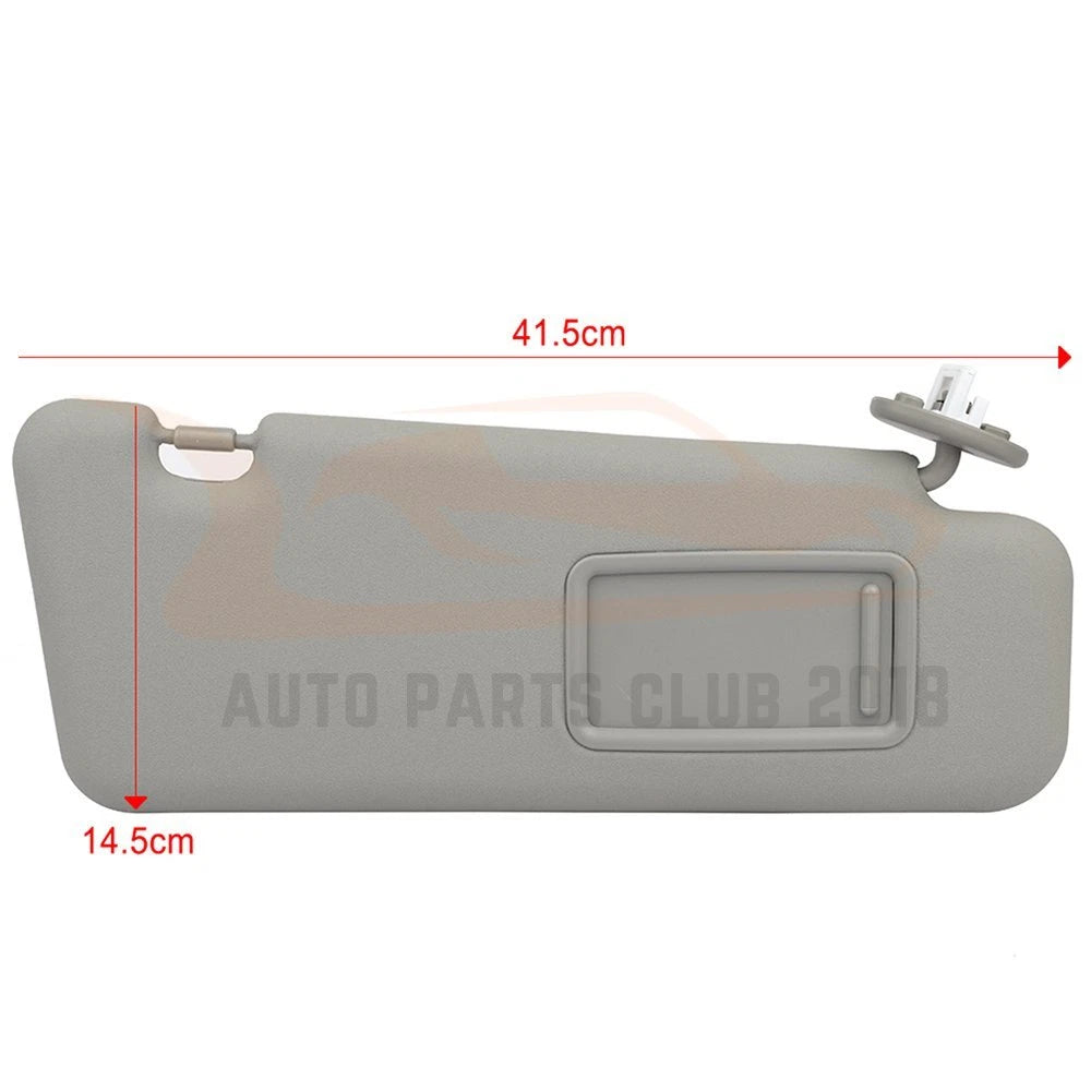 Right Passenger Side Gray Sun Visor for Toyota Highlander (2008-2013)