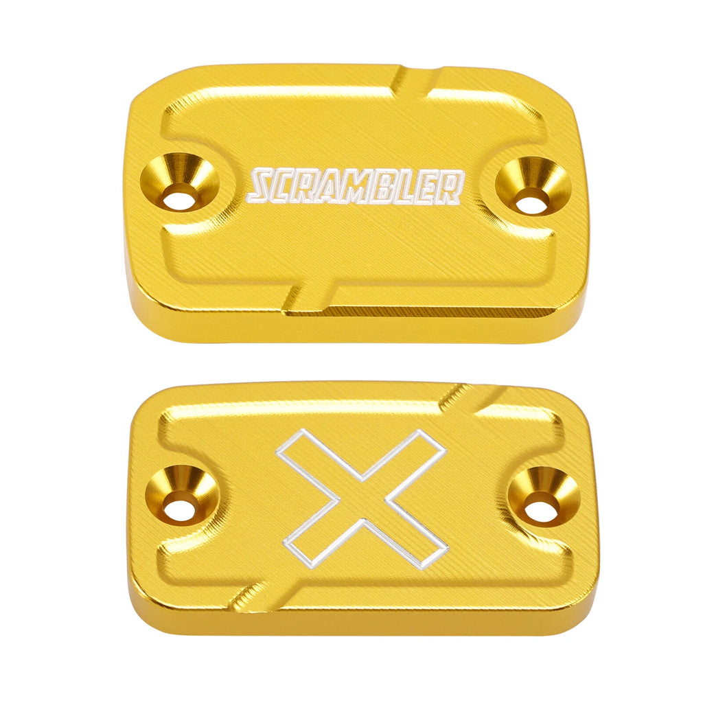 Gold Front Brake & Clutch Reservoir Cap for Ducati Scrambler 800 1100 (2015–2025)