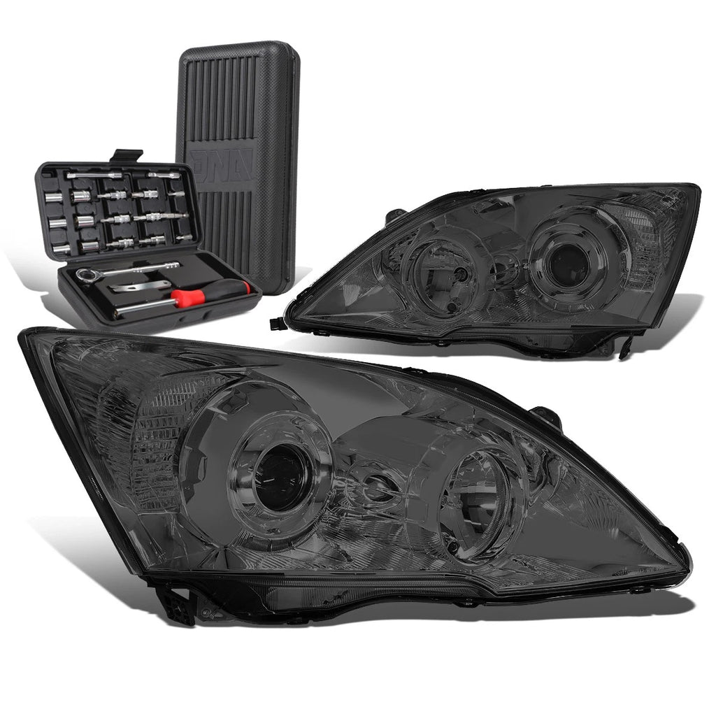 Projector Headlight Lamps for Honda CR-V (2007–2011) Smoked/Clear