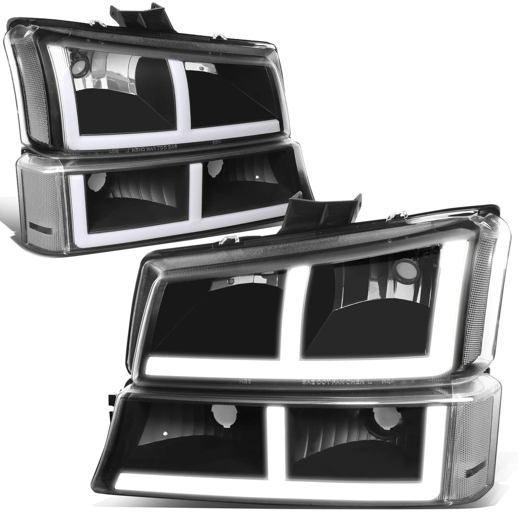 LED DRL Headlights Bumper Lamps for Silverado 1500-3500 (2003–2007)