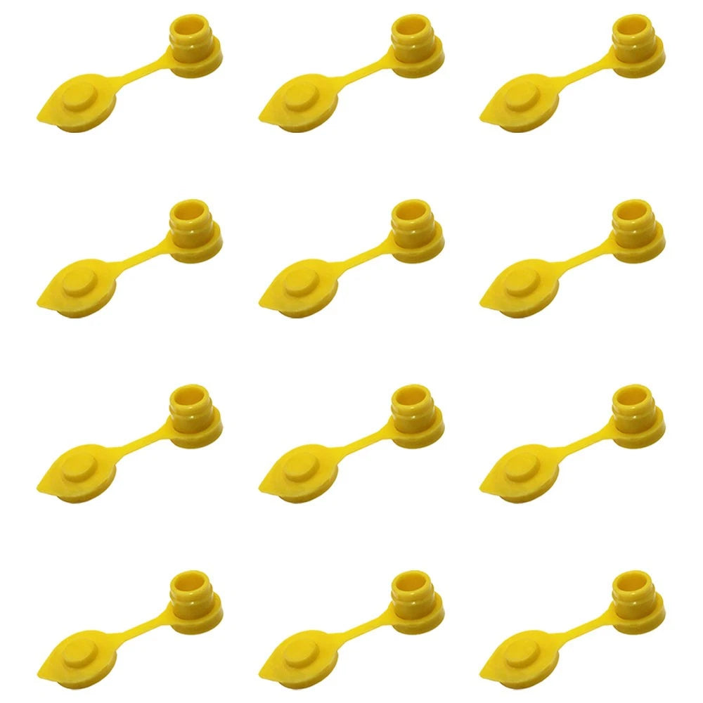Set of 12 Yellow Fuel Gas Can Jug Vent Caps for