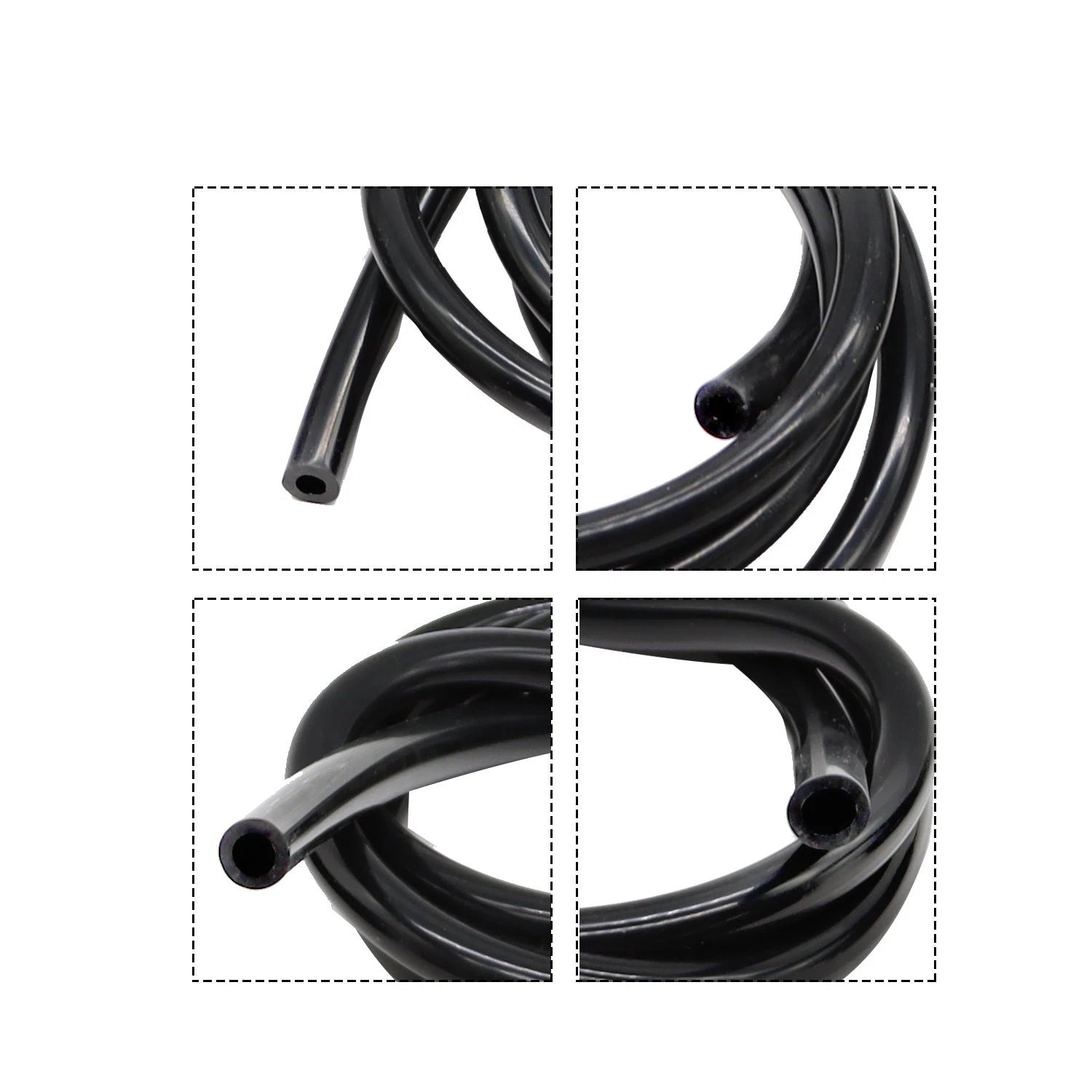 Set of 4 Vacuum Tubing Hose Lines 5/32 1/4 5/16 3/8" 5FT 130PSI