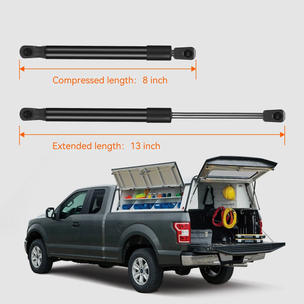 2X Gas Struts for Leer Camper Shell Topper Window (13", 30lb/133N)