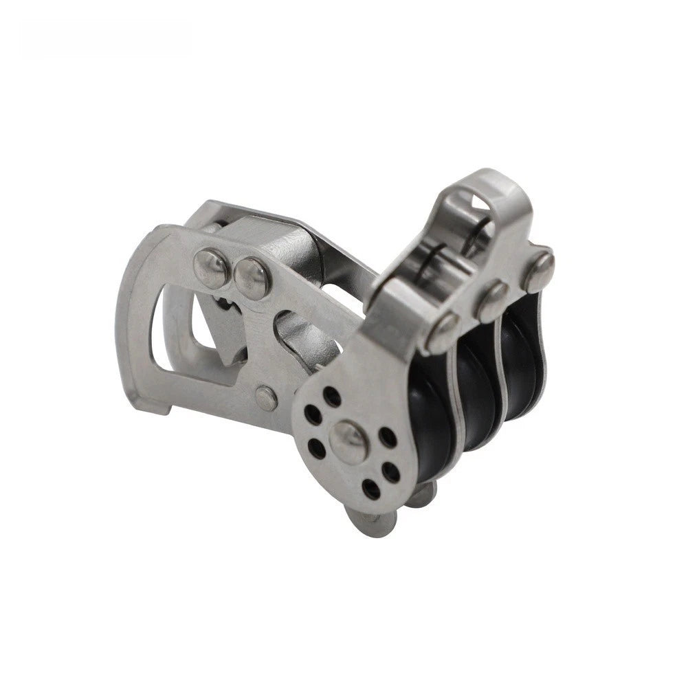 Cam Cleat Triple Block for Sailing Gear (Marine Grade 304 SS)