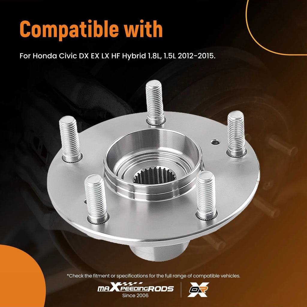 Front Wheel Bearings & Hubs for Honda Civic DX EX LX HF Hybrid (2001–2005)