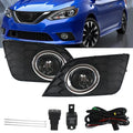 Fog Lights for Nissan Sentra (2016–2019) W/Bezel + Switch, Clear Lens