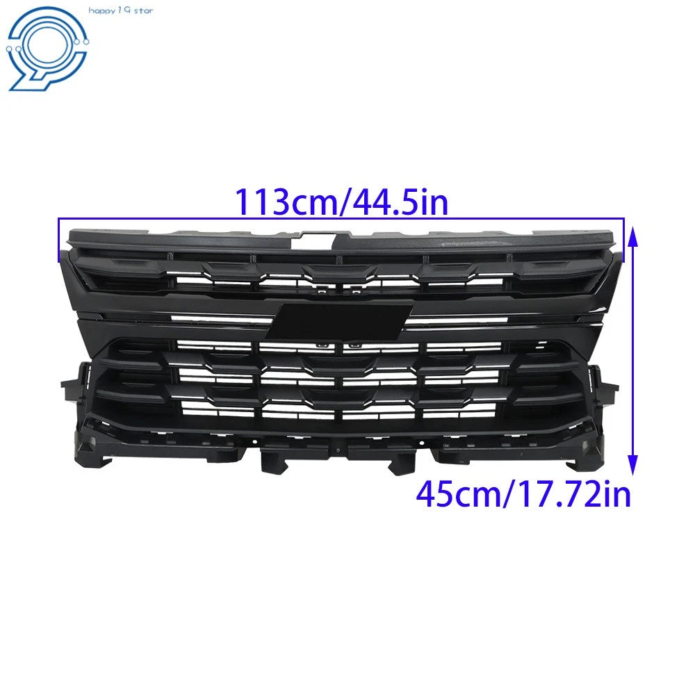 Front Upper Grille for Chevrolet Colorado (2021–2022) Gloss Black Trim