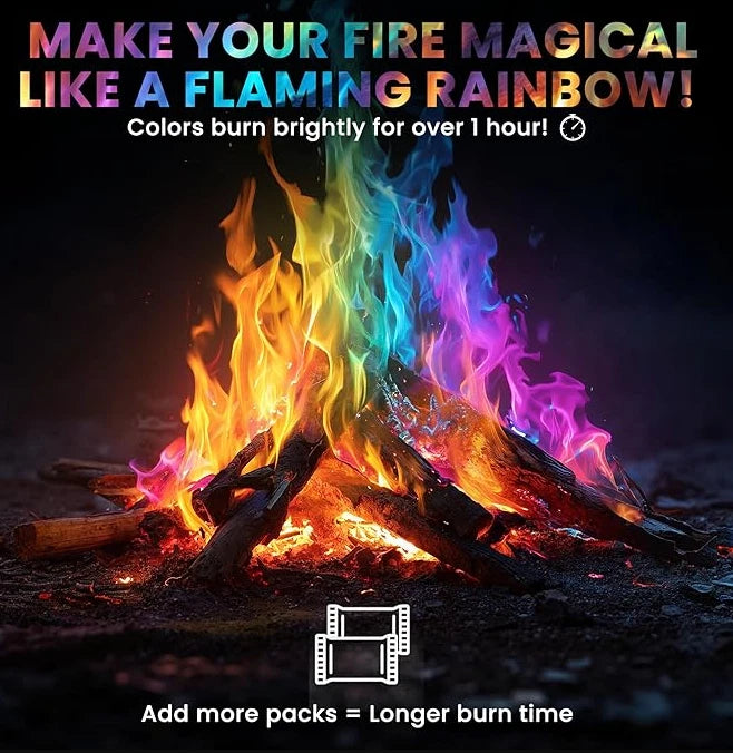 Fire Color Changing Packets for Fire Pit (25 Pack)